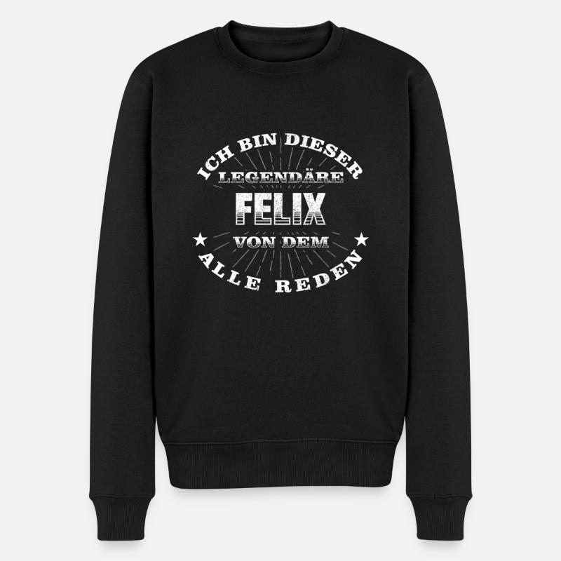 Legendärer Felix lustiger vorname Name - Männer Premium Bio Pullover - Schwarz