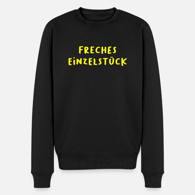 Freches Einzelstück Freches Einzelkind Freches... - Männer Premium Bio Pullover - Schwarz