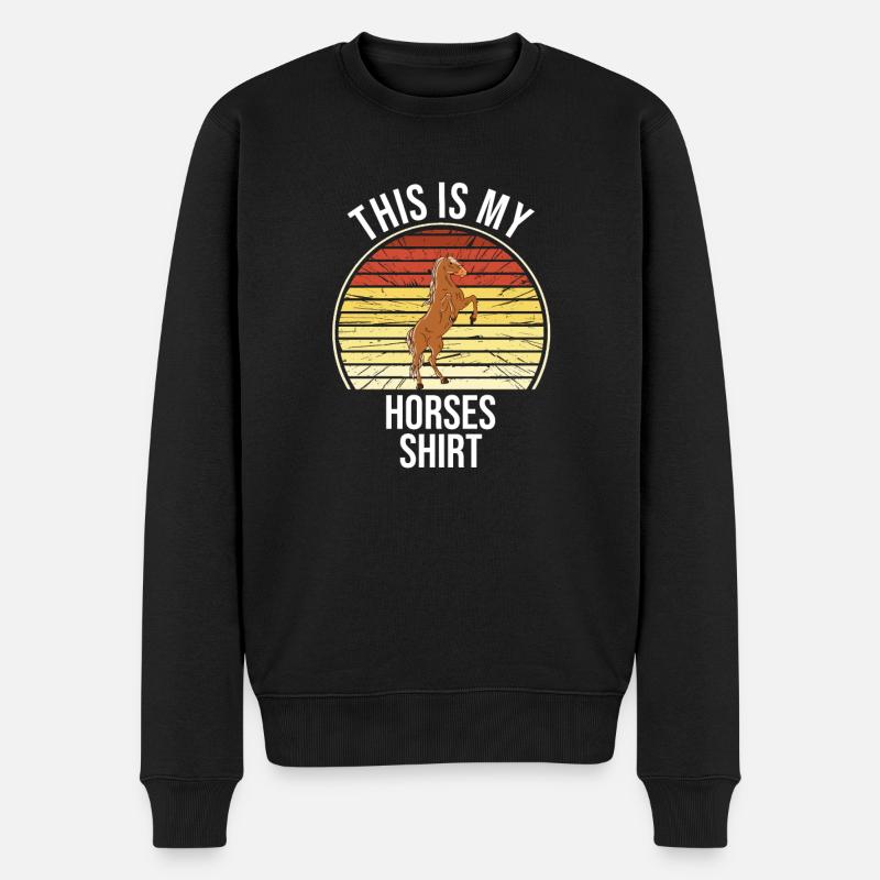 C’est ma chemise de chevaux - Pull Premium bio Homme - noir
