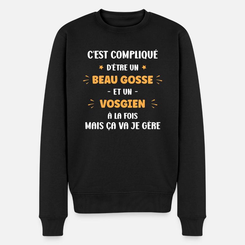 Beau gosse Vosgien - Pull Premium bio Homme - noir