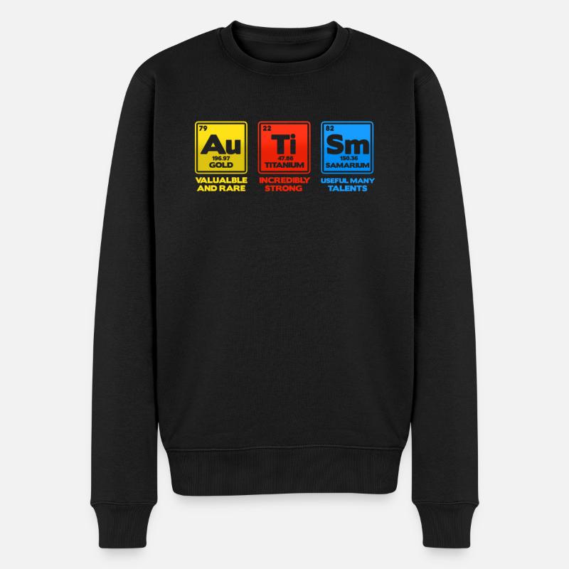 Autisme - Økologisk premium-sweatshirt til mænd - sort