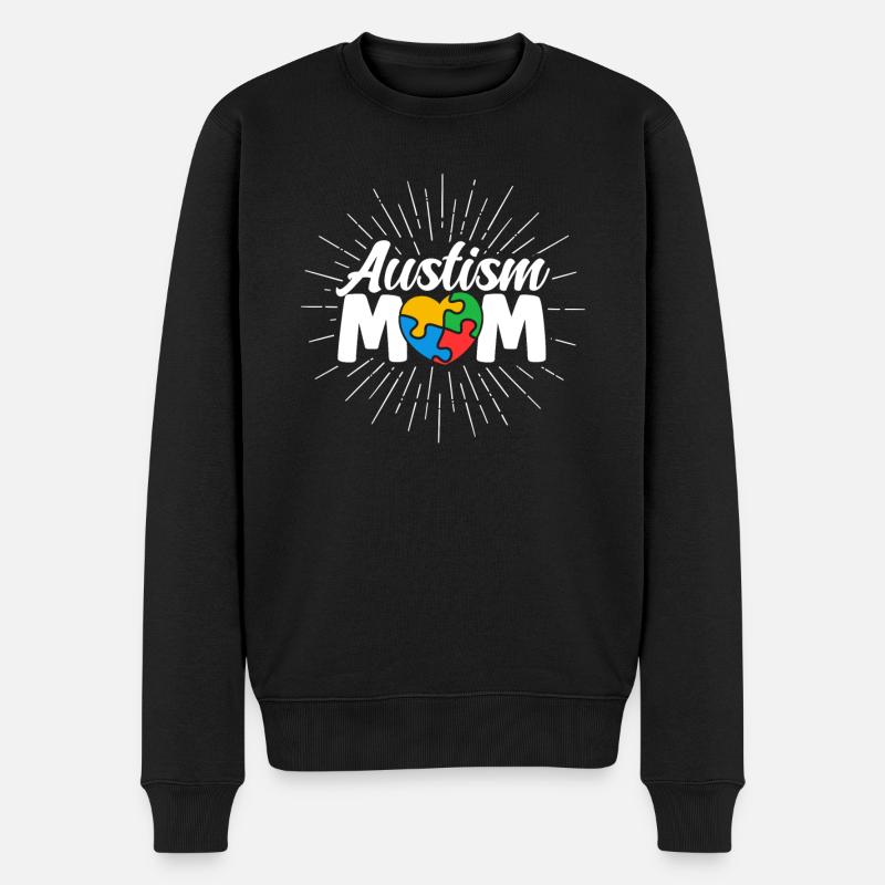 Autismus Mutter - Männer Premium Bio Pullover - Schwarz