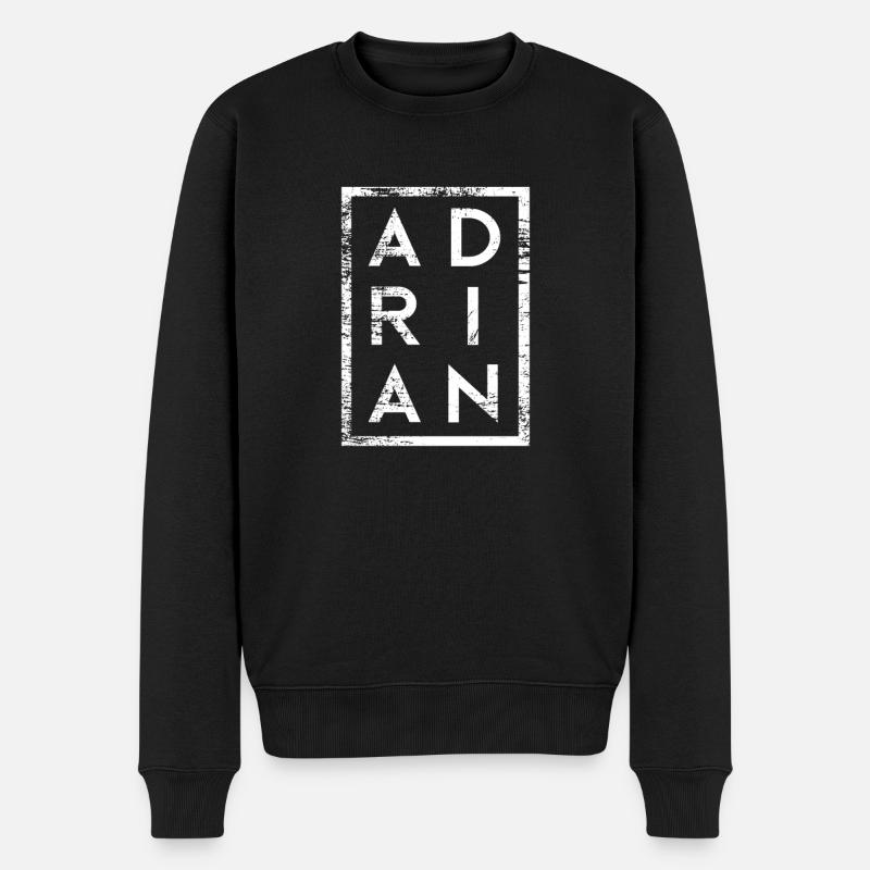 Adrian Minimalisme - Pull Premium bio Homme - noir