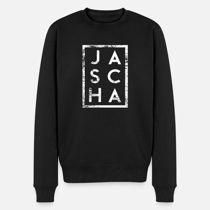 Jascha Minimalisme - Pull Premium bio Homme - noir