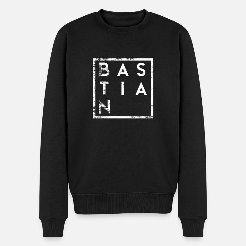 Bastian Minimalisme - Pull Premium bio Homme - noir