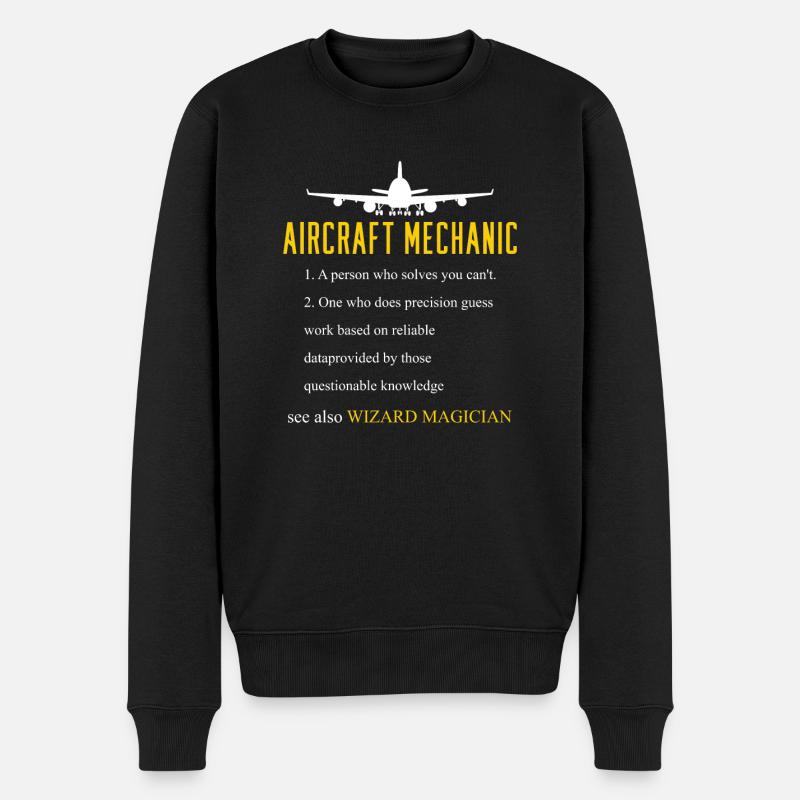 Définition du mécanicien d’aéronef - Pull Premium bio Homme - noir