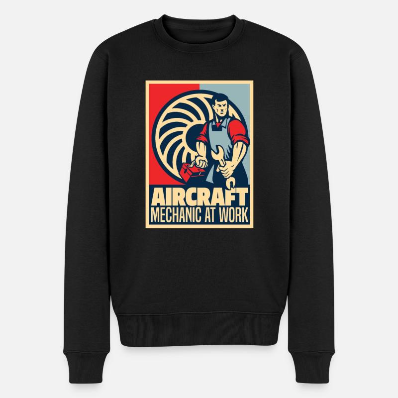 Mécanicien d’aéronefs - Pull Premium bio Homme - noir