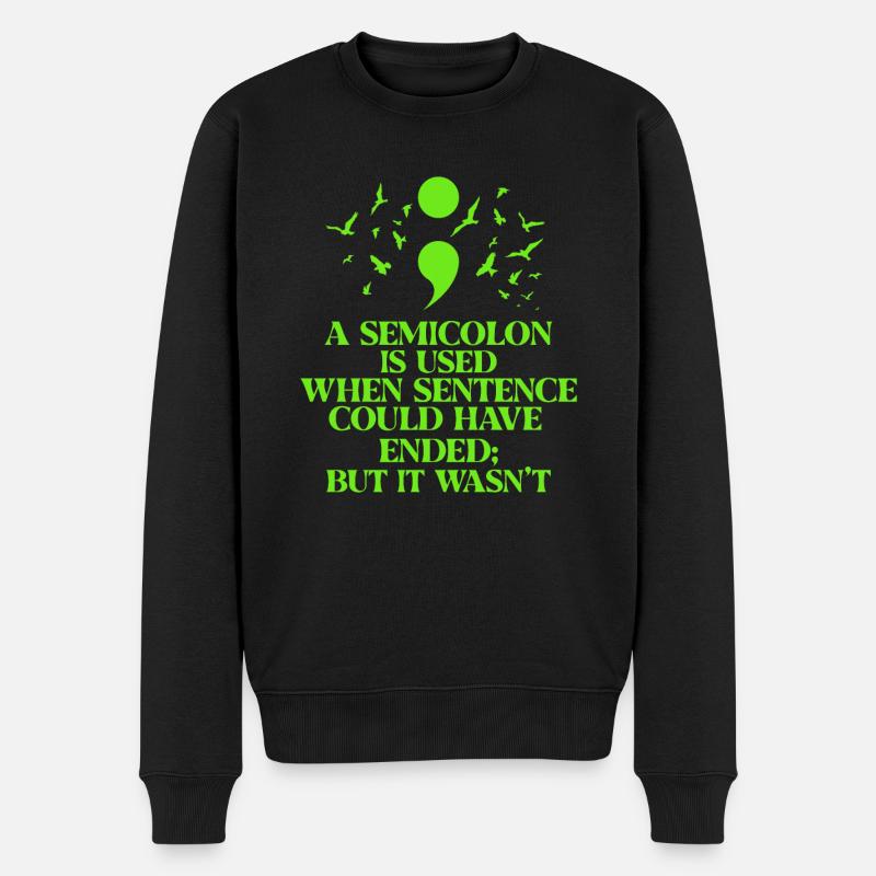 psychologie - Männer Premium Bio Pullover - Schwarz