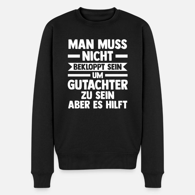Gutachter - Männer Premium Bio Pullover - Schwarz