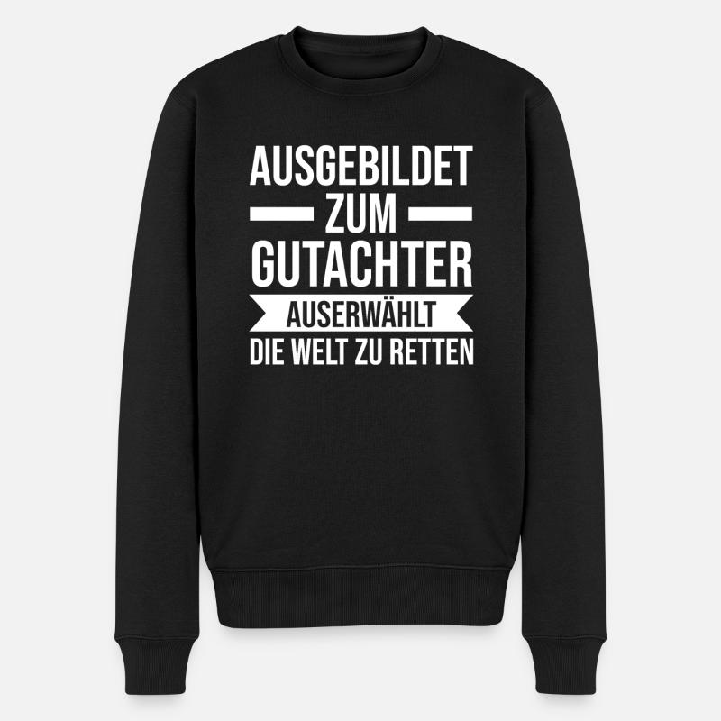 Gutachter - Männer Premium Bio Pullover - Schwarz