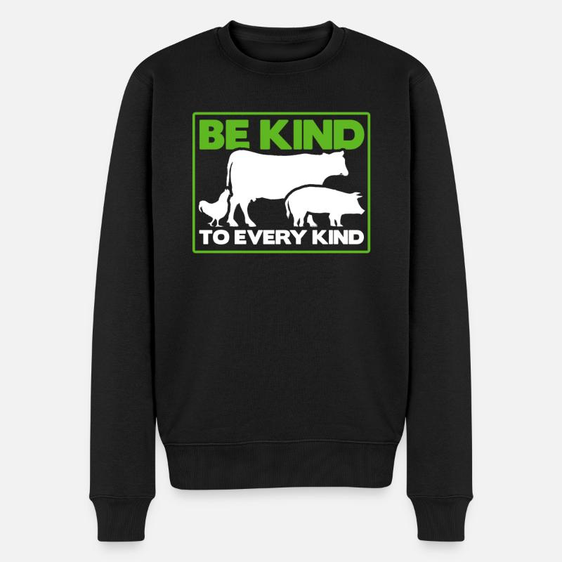 Be Kind To Every Kind - Männer Premium Bio Pullover - Schwarz