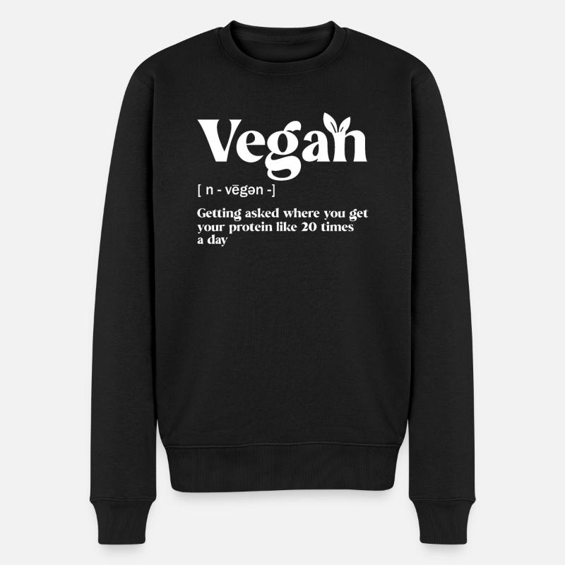 Définition végétalienne - Pull Premium bio Homme - noir