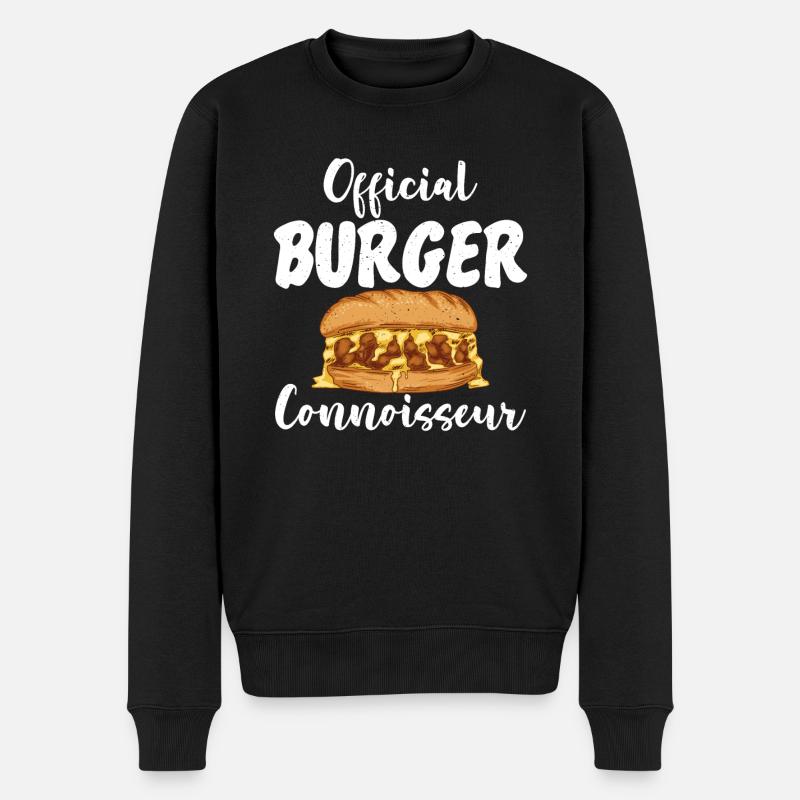 Burger Lover Cadeau - Pull Premium bio Homme - noir