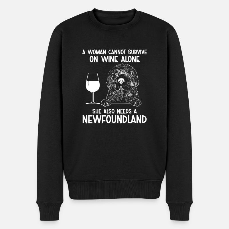 Terre-Neuve Chien de Terre-Neuve - Pull Premium bio Homme - noir