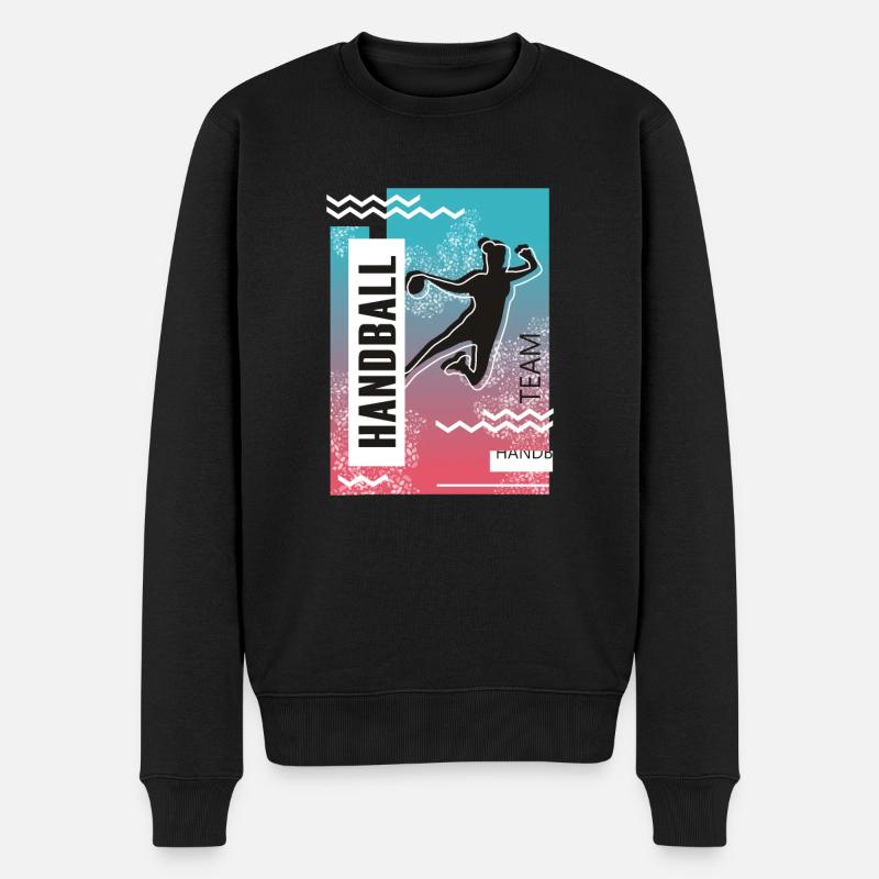 Handball Team Spielerin - Männer Premium Bio Pullover - Schwarz
