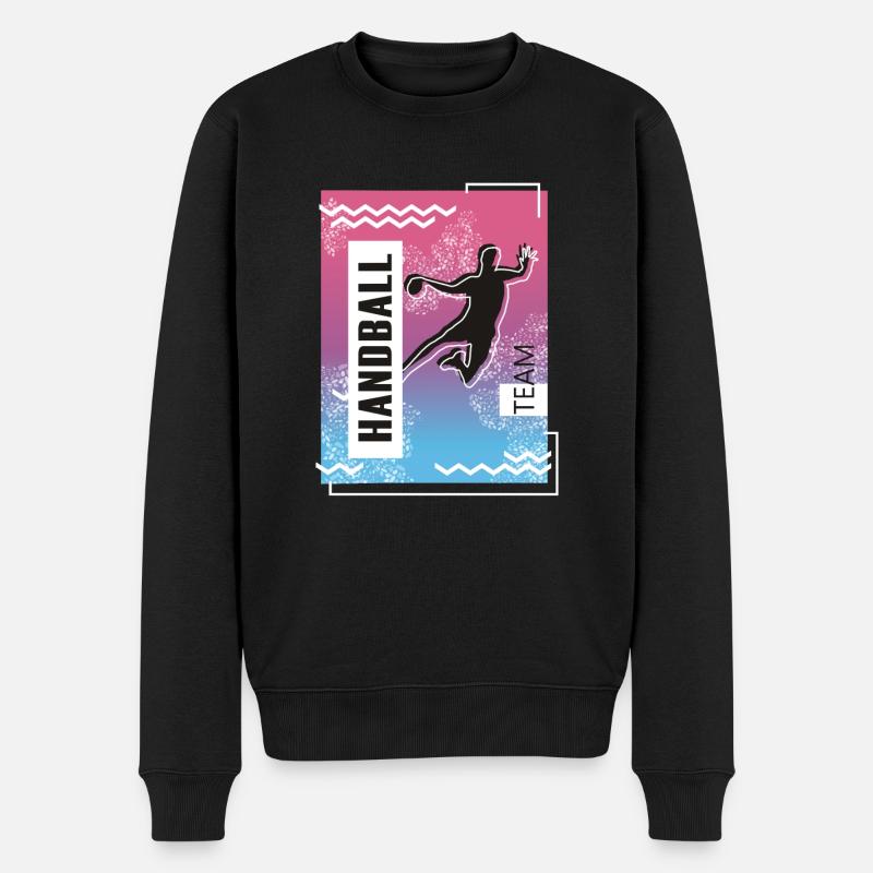 Handball Team Spieler - Männer Premium Bio Pullover - Schwarz