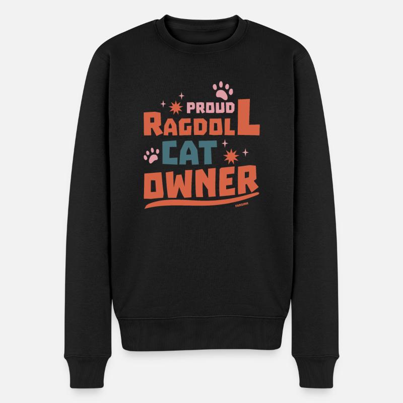 stolzer Ragdoll Katzenbesitzer - Männer Premium Bio Pullover - Schwarz