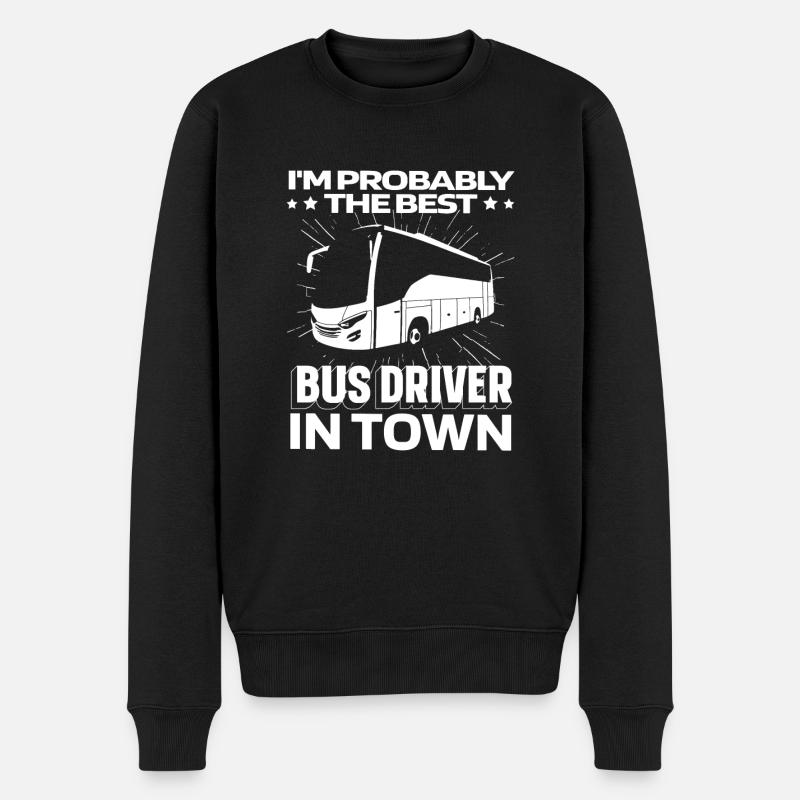 Chauffeur de bus - Pull Premium bio Homme - noir