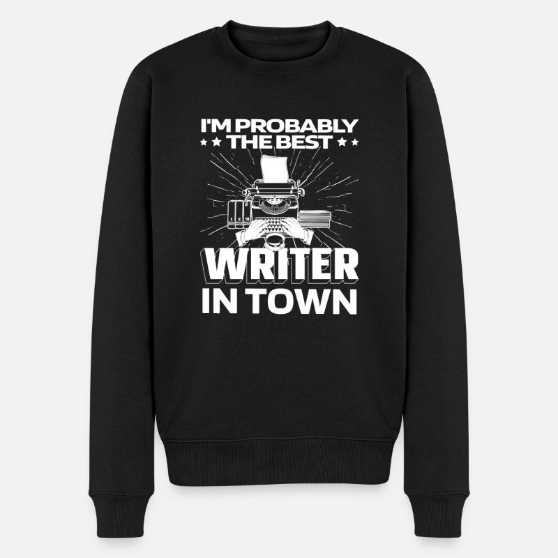 Écrivain Auteur Machine à écrire - Pull Premium bio Homme - noir
