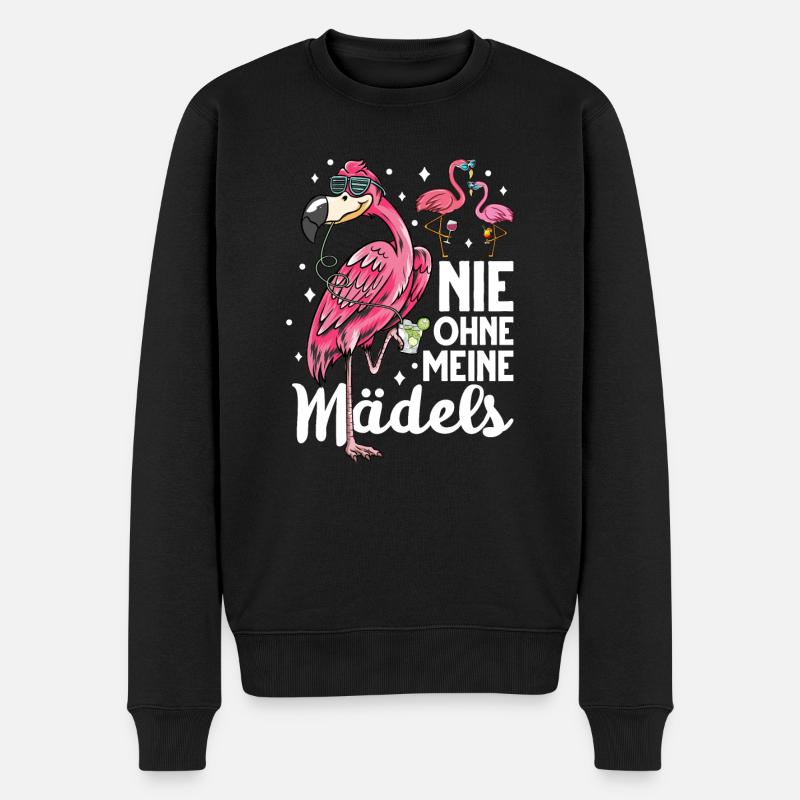 Flamingo JGA - Männer Premium Bio Pullover - Schwarz