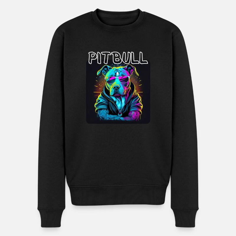 Style graffiti - Cool Pitbull 1 - Pull Premium bio Homme - noir