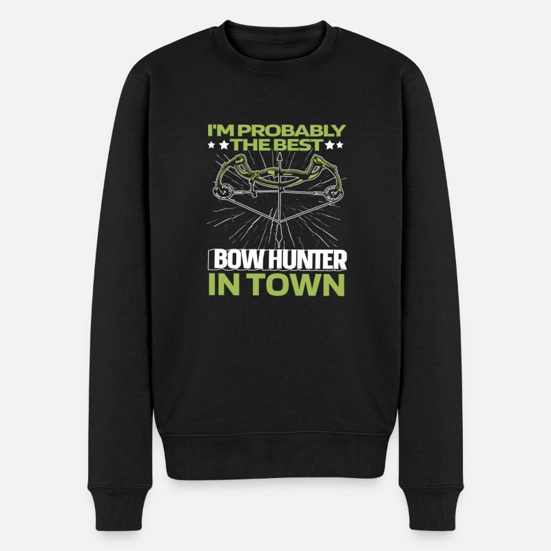 Chasseur à l’arc Bowhunter drôle - Pull Premium bio Homme - noir