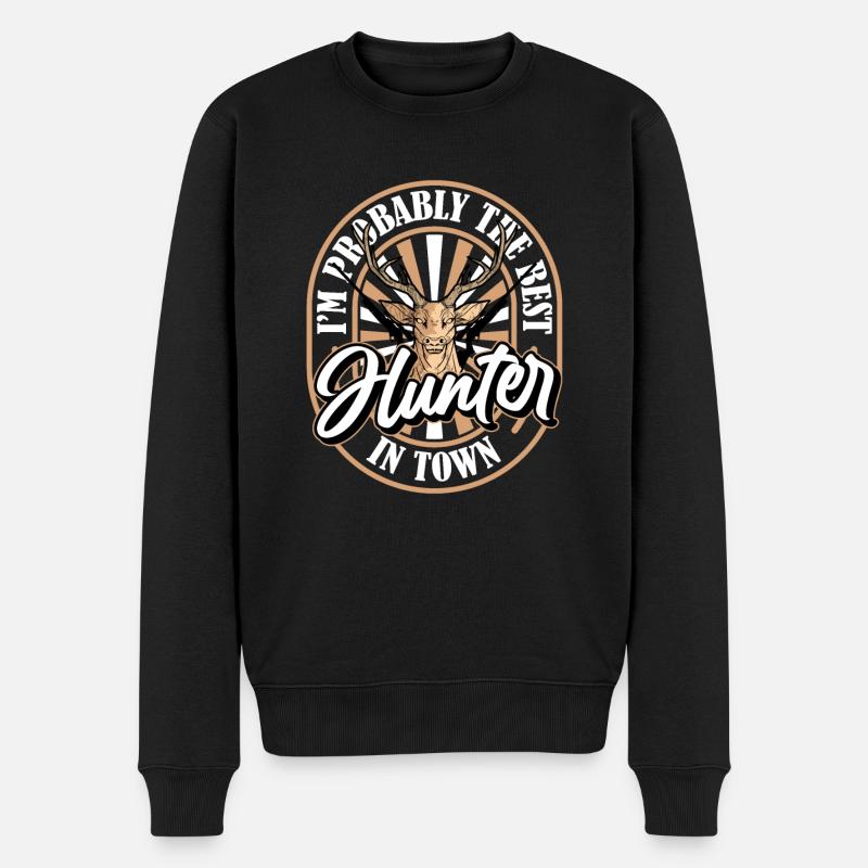 Chasse Chasseur Chasse au cerf - Pull Premium bio Homme - noir