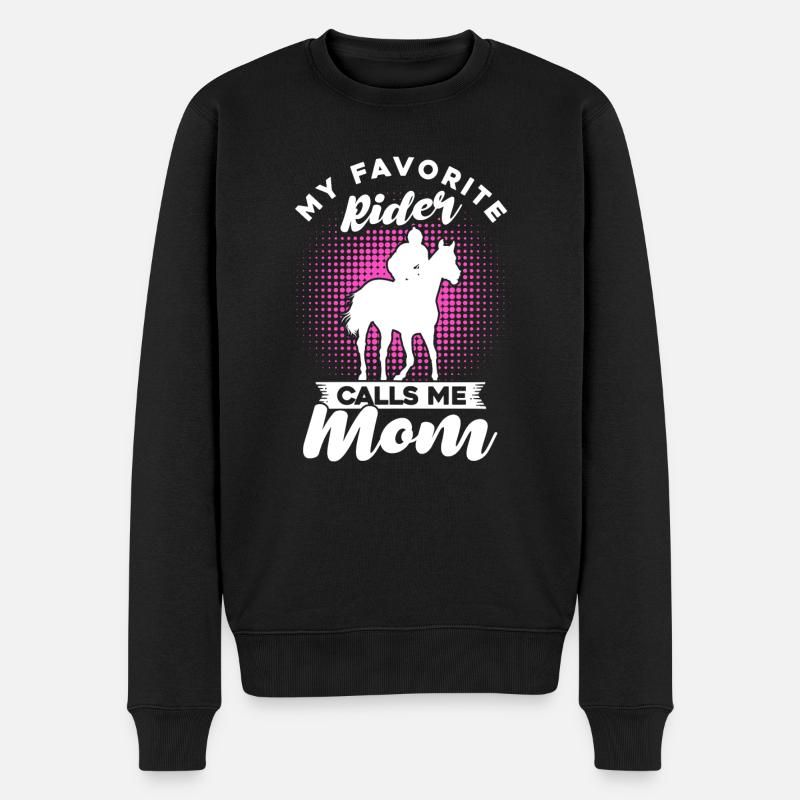Mon cavalier préféré m’appelle maman - Pull Premium bio Homme - noir