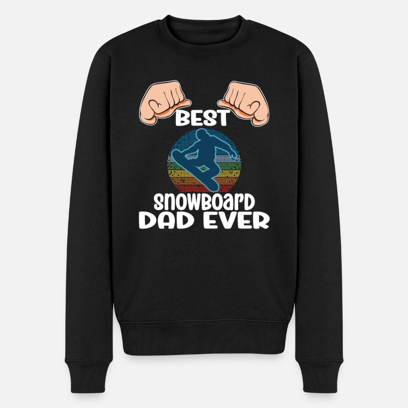 Snowboarding Best Snowboard Dad Ever - Männer Premium Bio Pullover - Schwarz