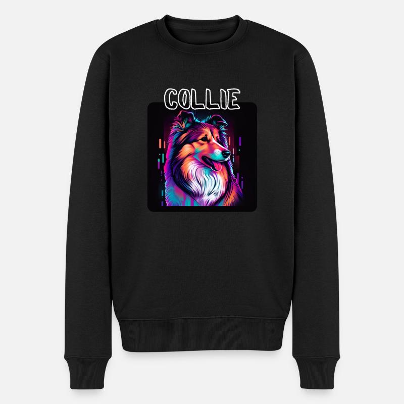 Style graffiti - Cooler Collie 5 - Pull Premium bio Homme - noir