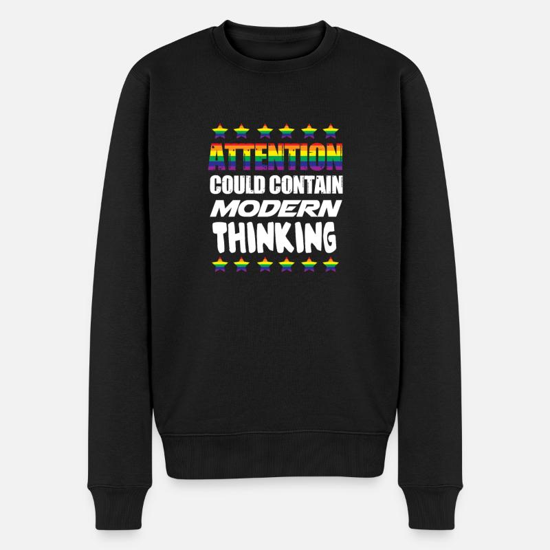 Attention could include modern thinking - Men's Premium Organic Jumper - black