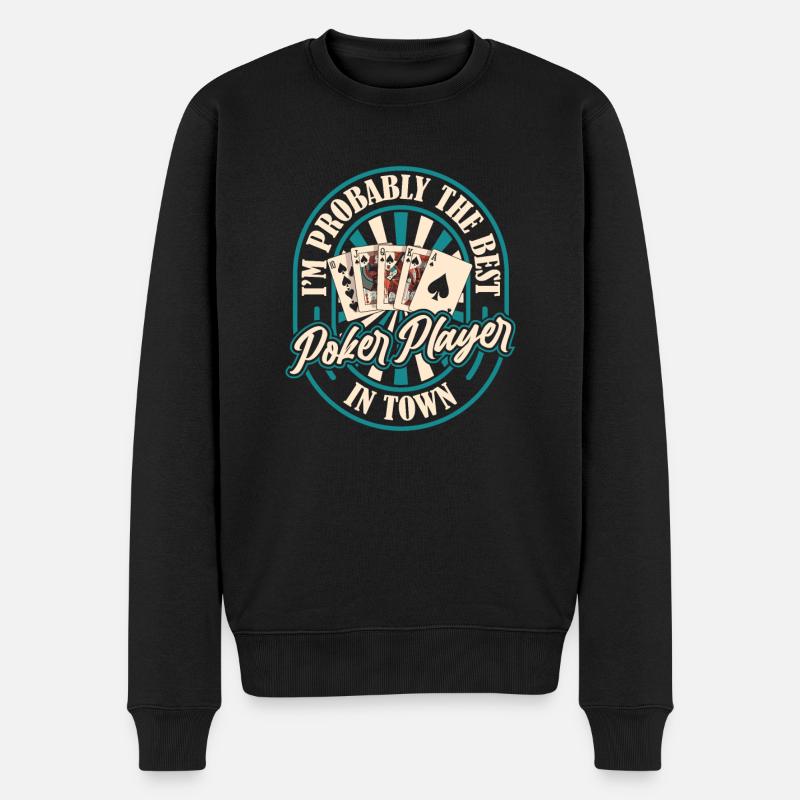 Poker - Pull Premium bio Homme - noir