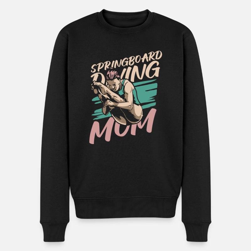 Turmspringen Turmspringer Mama - Männer Premium Bio Pullover - Schwarz