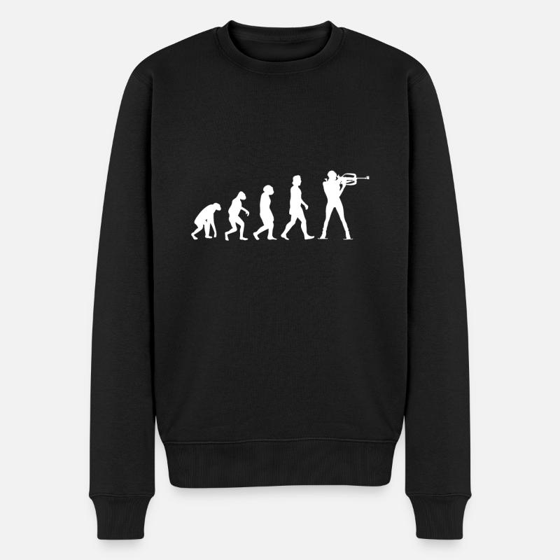 EVOLUTION BIATHLON - Männer Premium Bio Pullover - Schwarz
