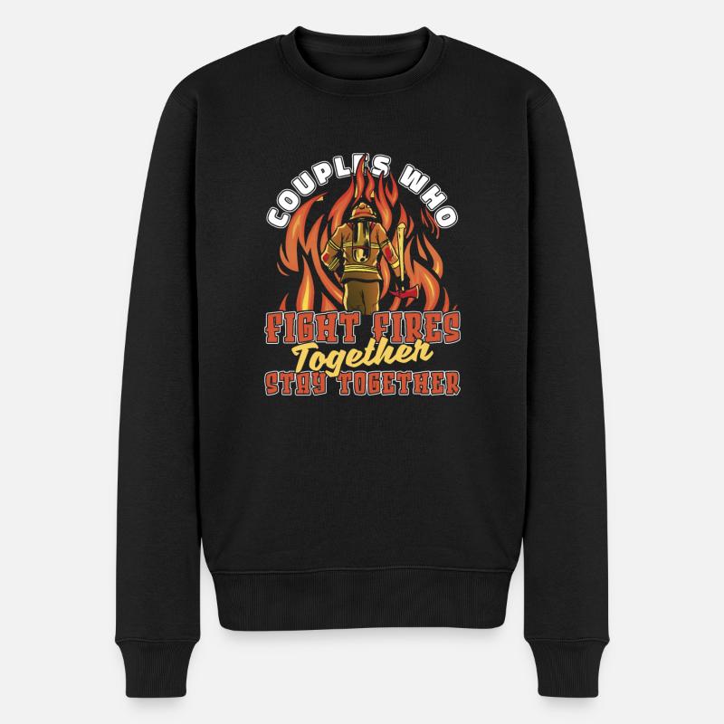 Couple de pompiers - Pull Premium bio Homme - noir