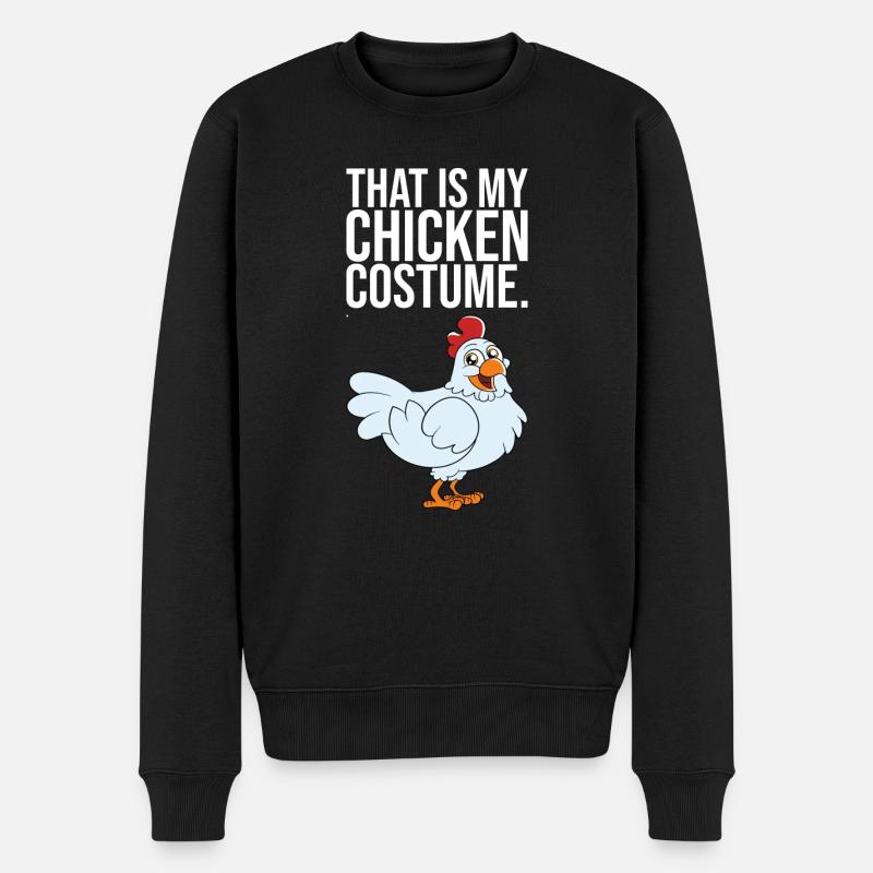 That Is My Chicken Costume - Männer Premium Bio Pullover - Schwarz