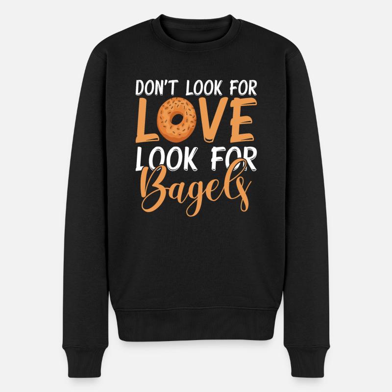 Cadeaux Bagel Bagel Lover - Pull Premium bio Homme - noir