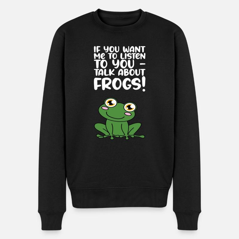 Parlez des grenouilles - Pull Premium bio Homme - noir