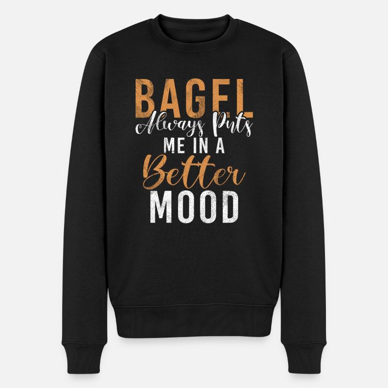 Cadeaux Bagel Bagel Lover - Pull Premium bio Homme - noir