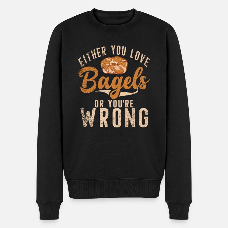 Cadeaux Bagel Bagel Lover - Pull Premium bio Homme - noir
