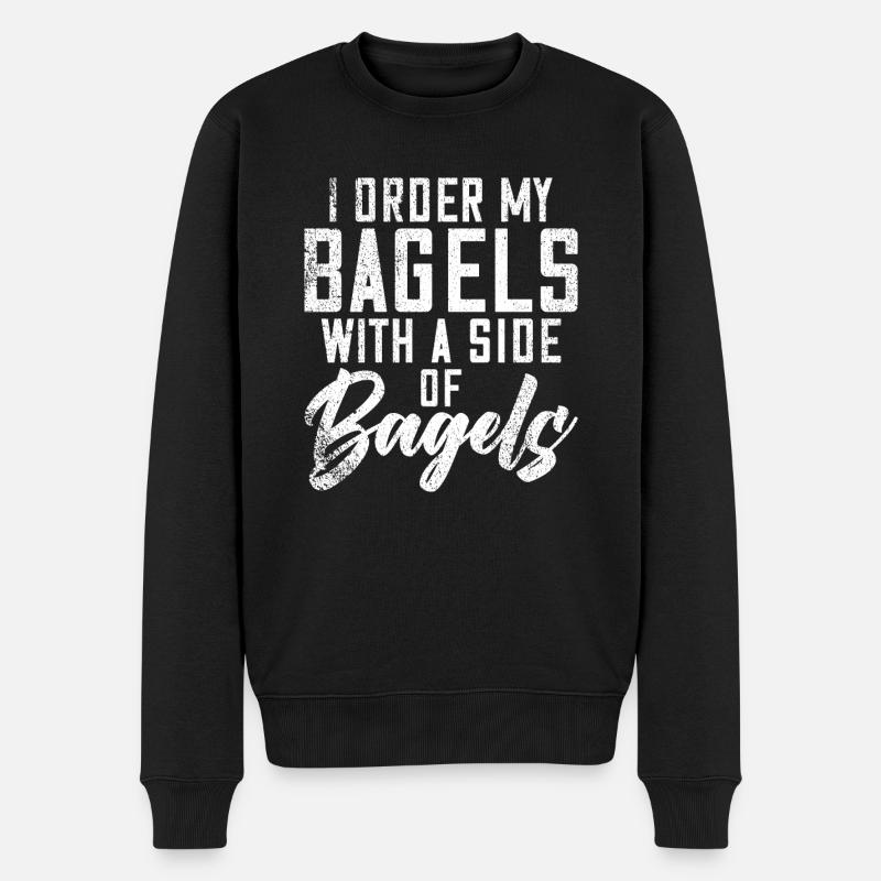 Cadeaux Bagel Bagel Lover - Pull Premium bio Homme - noir