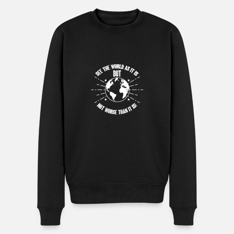 Weltanschauung Citation de motivation - Pull Premium bio Homme - noir