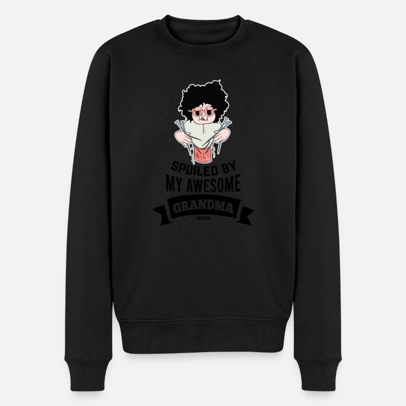 Oma Baby Kind - Männer Premium Bio Pullover - Schwarz