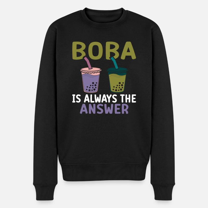 Bubble Tea Lover Cadeau - Pull Premium bio Homme - noir