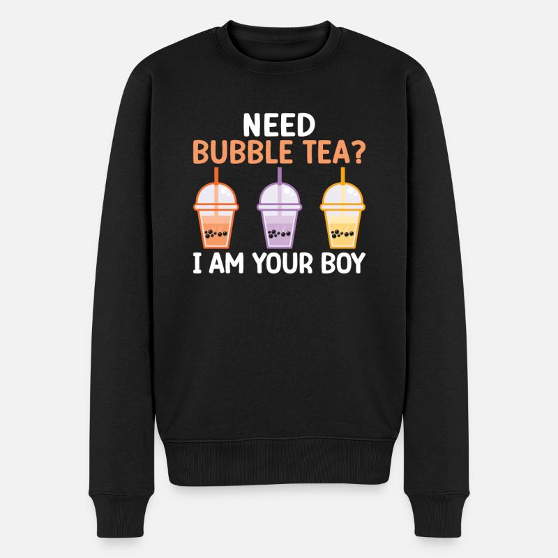 Bubble Tea Lover Cadeau - Pull Premium bio Homme - noir