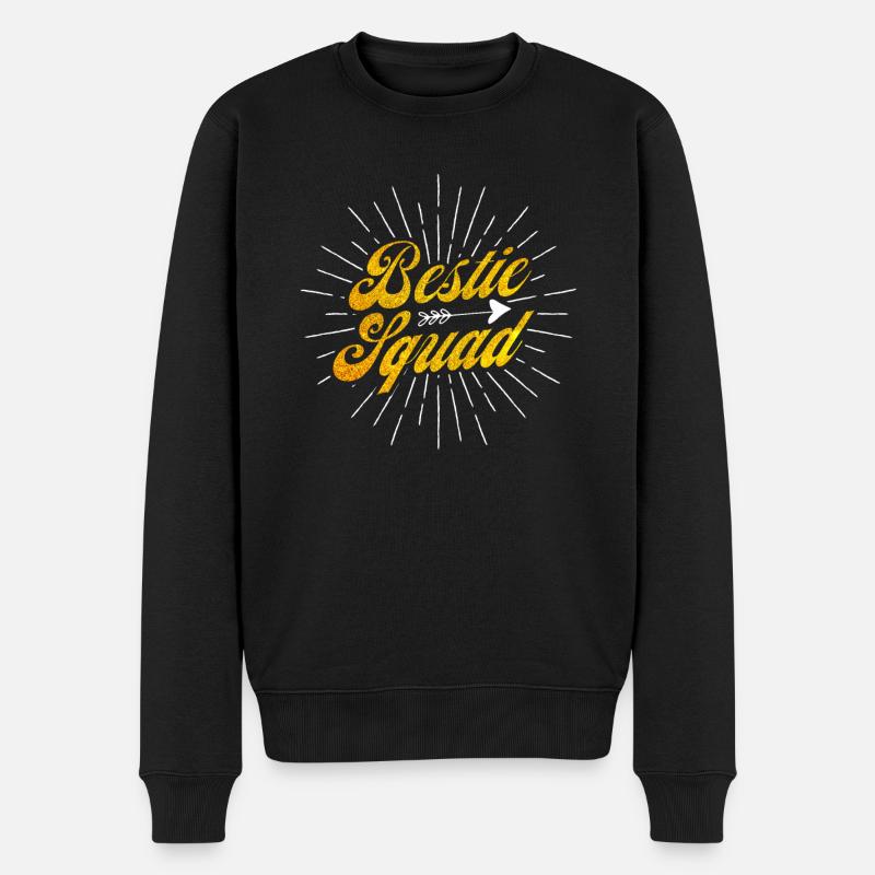 Bestie Squad - Männer Premium Bio Pullover - Schwarz