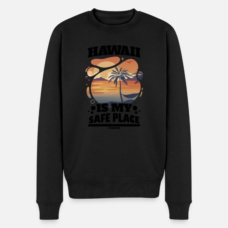 Hawaii - Männer Premium Bio Pullover - Schwarz