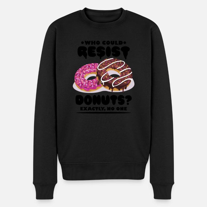Donut - Männer Premium Bio Pullover - Schwarz