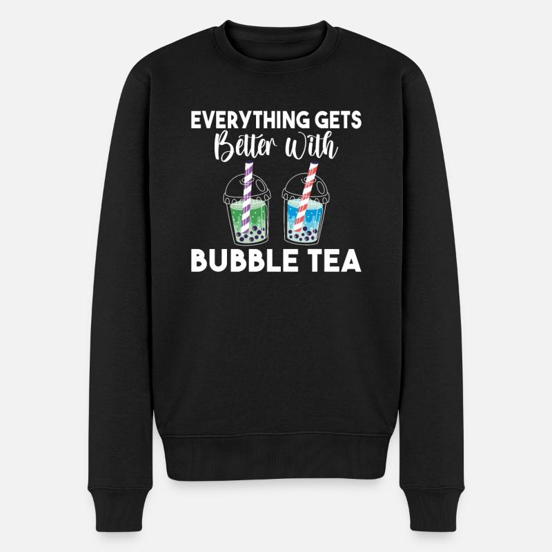 Bubble Tea Lover Cadeau - Pull Premium bio Homme - noir