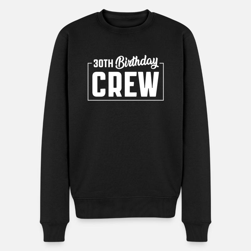 30th Birthday Crew Shirt Geschenk - Männer Premium Bio Pullover - Schwarz